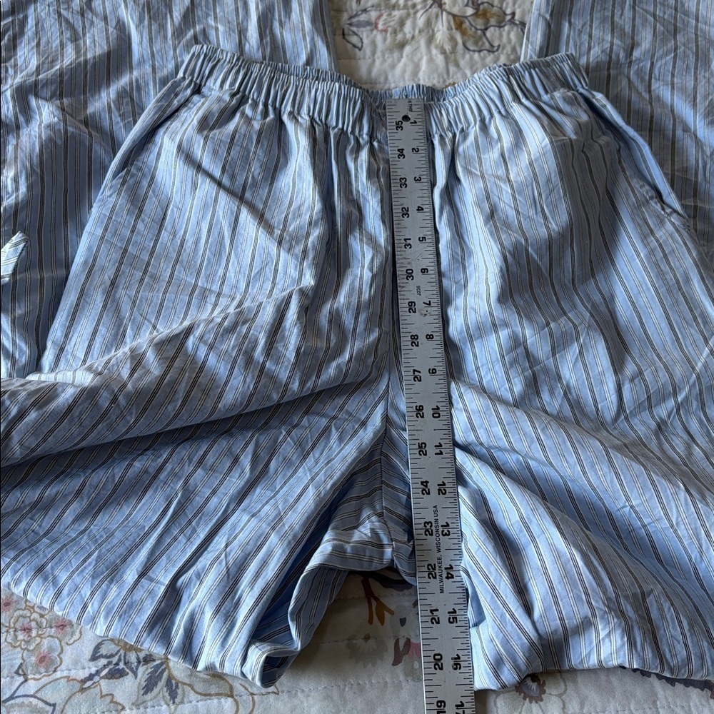 NWOT Wild Fable Blue Striped Pants With Bows - Picture 10 of 12